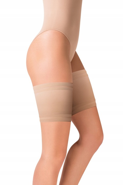 Opaska na uda satynowa Gabriella Beige 3/4