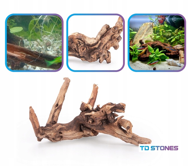 NATURALNY KORZEŃ DO AKWARIUM DESERT ROZMIAR M 20CM