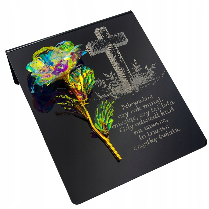 PIĘKNY ZNICZ GRAWER na cmentarz WIECZNA RÓŻA DLA BABCI I DZIADKA MAMY TATY