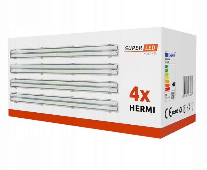 4x Oprawa hermetyczna lampa 120cm + Świetlówki LED