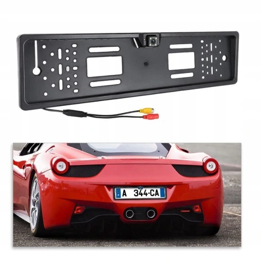 KAMERA COFANIA Z LED W RAMCE TABLICA REJESTRACYJNA