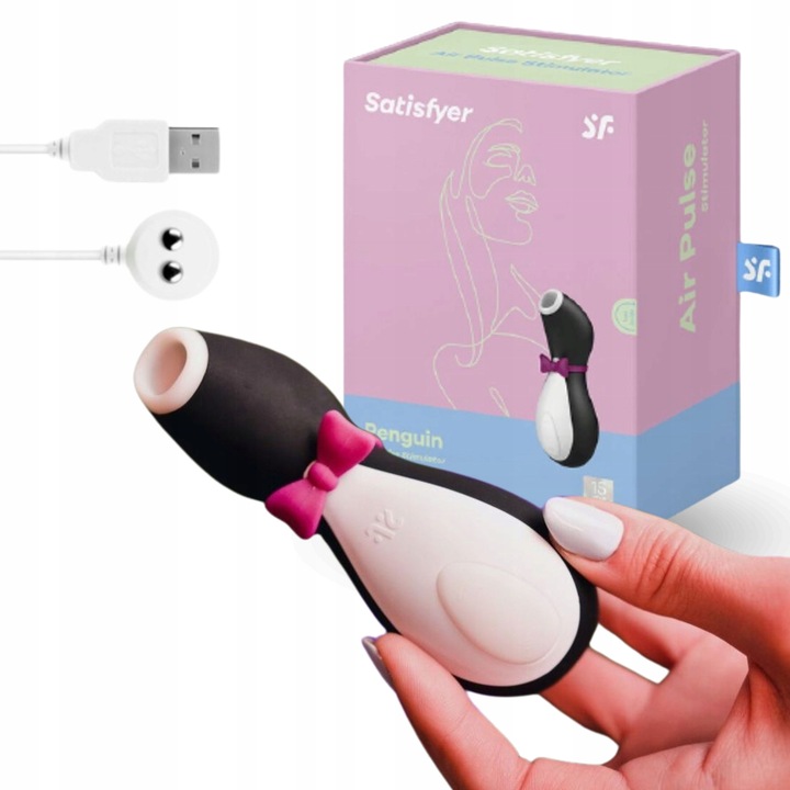 MASAŻER PINGWIN WIBRATOR PINGWINEK MEGA ORGAZM - SSĄCY DAMSKI MOCNY DLA PAR