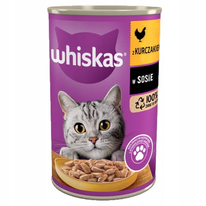WHISKAS Kurczak 24x400g Puszka karma dla kotów