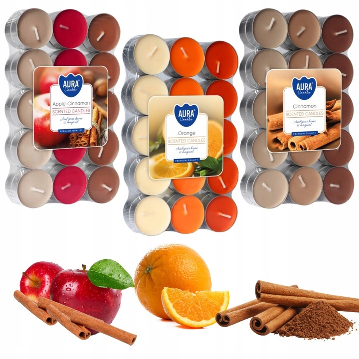 TEALIGHTY zapachowe PODGRZEWACZE świeczki TEALIGHT BISPOL 4H 90 SZTUK