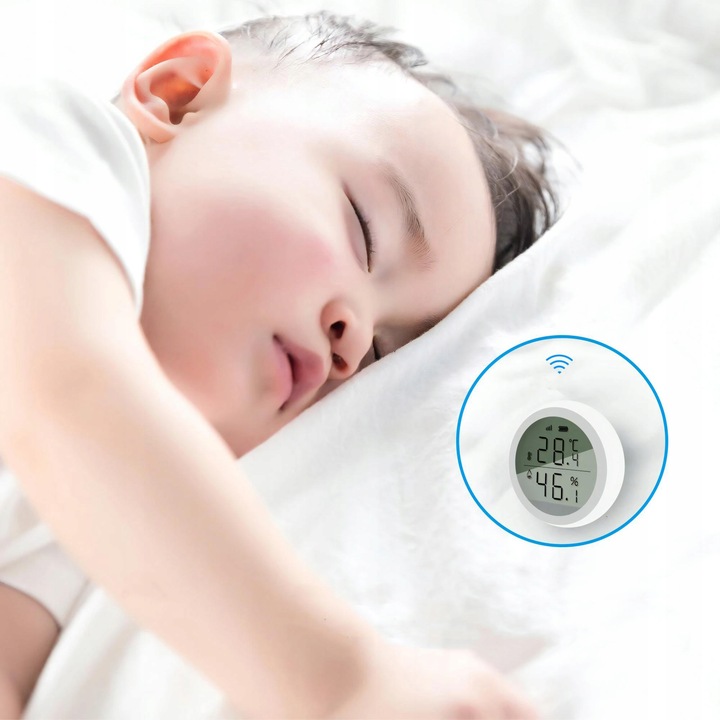 Czujnik Temperatury i Wilgotności ZigBee TUYA LCD Smart Life Dom