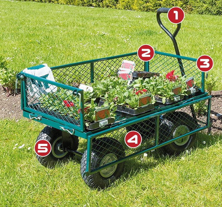 WÓZEK OGRODOWY TACZKA PRZYCZEPKA TRANSPORT Wozidło OTWIERANY BURTY XXL