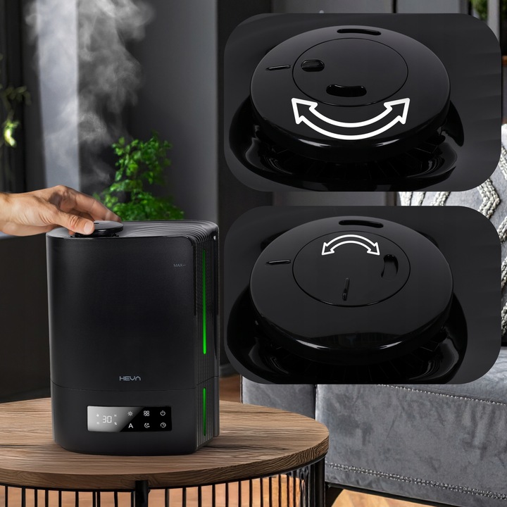 Nawilżacz powietrza WYDAJNY HIGROSTAT AROMATERAPIA DUŻY XL 5l dysza