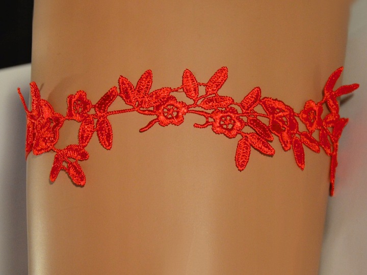 CZERWONA PODWIĄZKA studniówka podwiązki HAND MADE wysoka jakość MATURA 2024