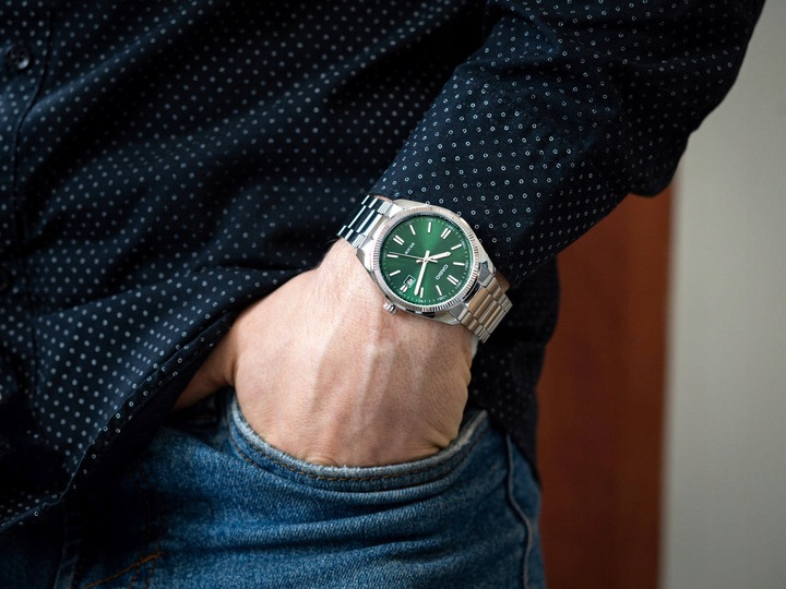 ZEGAREK MĘSKI CASIO MTP-1302PD-3AV stalowy datownik bransoleta + BOX