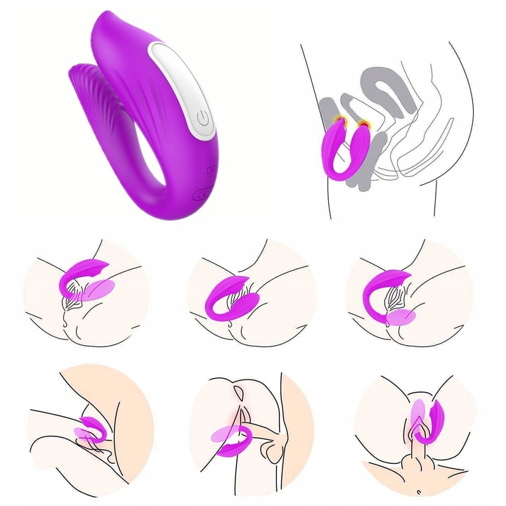 SSĄCY ŁECHTACZKĘ MASAŻER, WIBRATOR DLA PAR, Z APLIKACJĄ