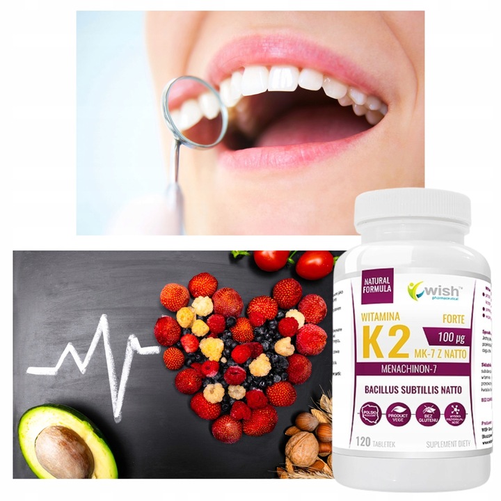WITAMINA K2 MK-7 z natto Forte 100mcg 120 tabletek
