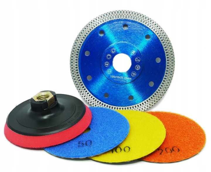 TARCZE ZESTAW DO CIĘCIA I SZLIFOWANIA GRESU SPIEKU