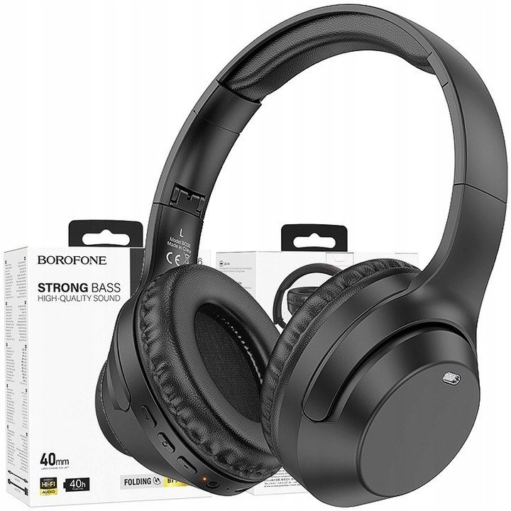 Słuchawki bezprzewodowe nauszne nagłowne Bluetooth 5.3 40h 200h Typ C USB-C