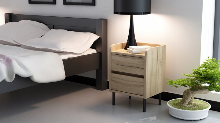 SZAFKA NOCNA N9 KOMODA STOLIK NOCNY CRAFT ZŁOTY