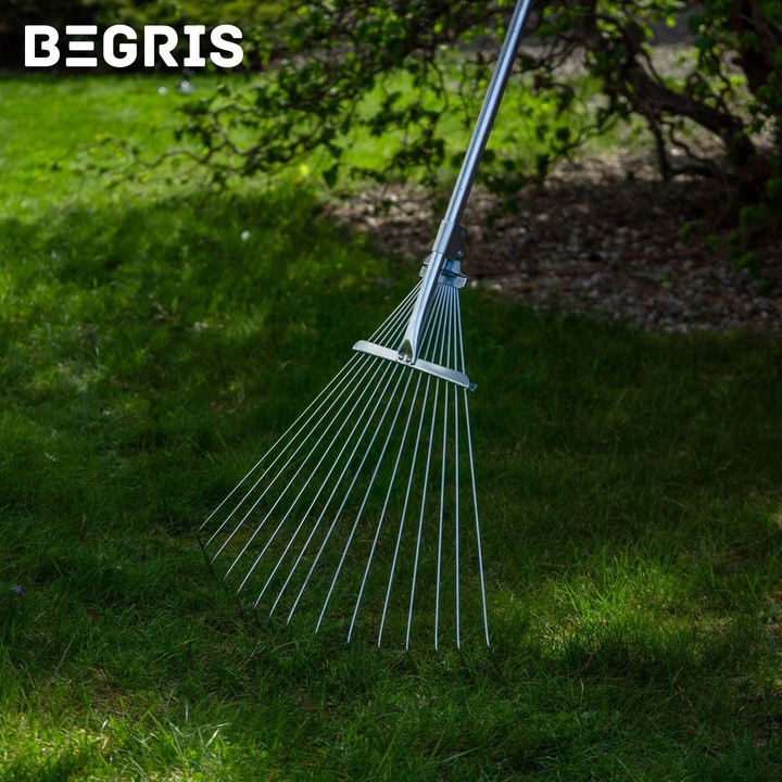 Grabie do liści wachlarzowe druciane regulowane metalowy rączka