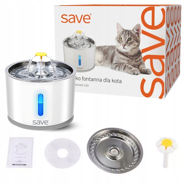 FONTANNA POIDEŁKO AUTOMATYCZNE DLA KOTA PSA CICHA + FILTR