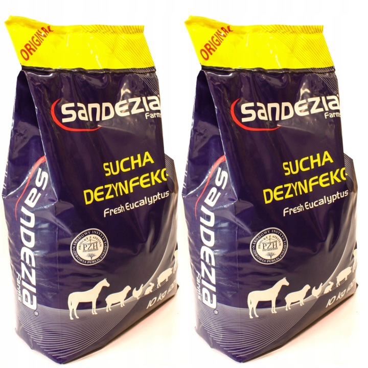 Sandezia sucha dezynfekcja 2x10kg wirusy bakterie Posypka Preparat