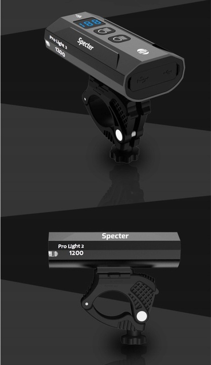 Oświetlenie rowerowe Specter ProLight2 1200lm +tył
