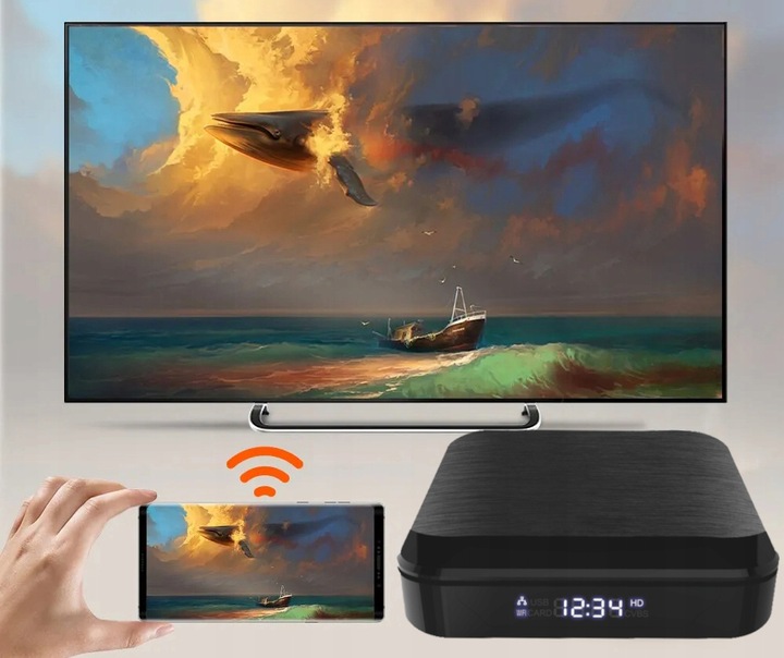 ANDROID BOX SMART TV ODTWARZACZ HDMI 4K WIFI USB PILOT PRZYSTAWKA BLUETOOTH