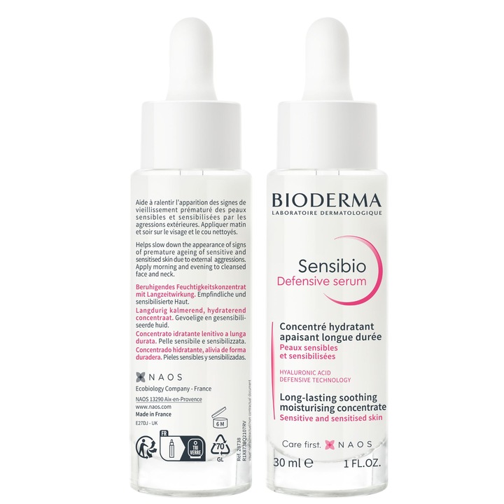 BIODERMA Sensibio Defensive serum do twarzy przeciwstarzeniowe, twarz 30 ml