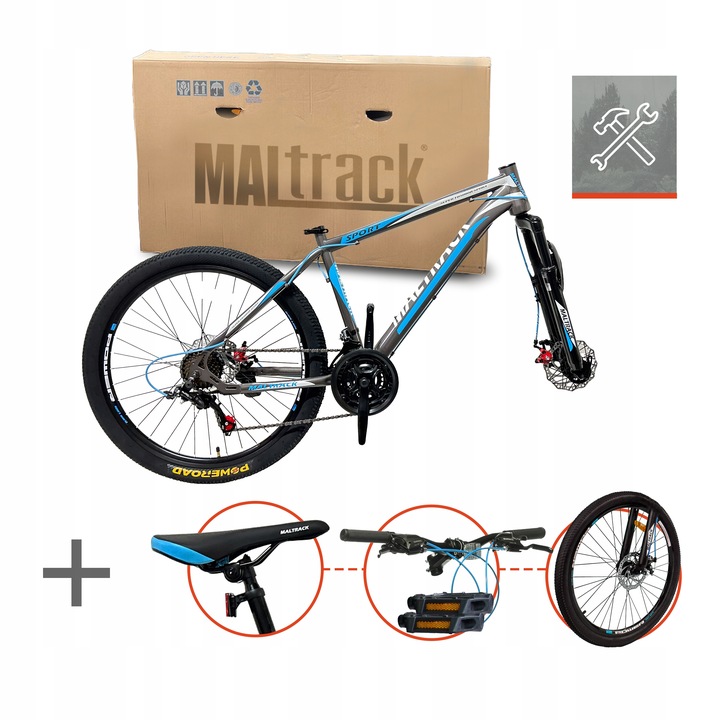 ROWER GÓRSKI MTB 26 SHIMANO 21 BIEGÓW SHIMANO 2xTarcze RAMA 18,5" KOŁA 26"