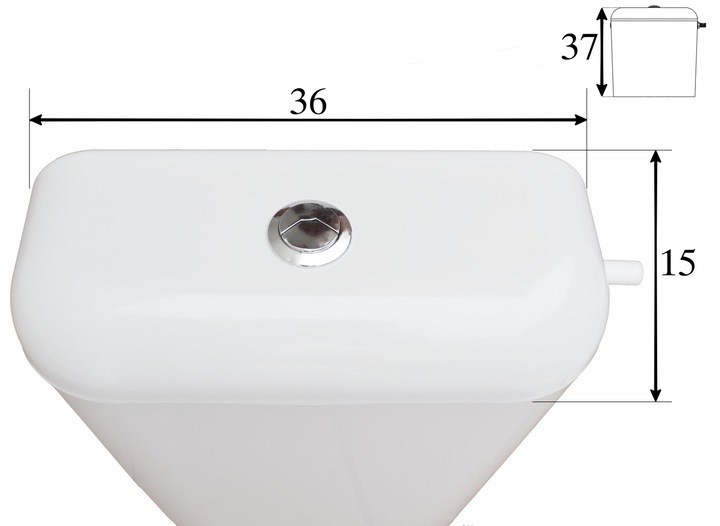 Spłuczka Zbiornik do Kompakt WC dolnopłuk 3/6 litr zawory w komplecie