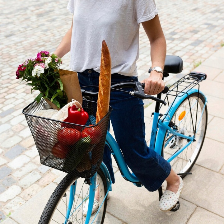 DUŻY KOSZ NA ROWER METALOWY KOSZYK ROWEROWY NA KIEROWNICĘ SYSTEM CLICK XXXL