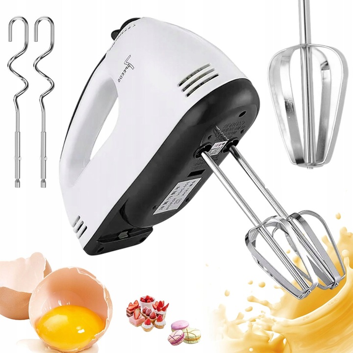 Mikser Ręczny Elektryczny Do Ciast Kremu 7 Biegowy Trzepaczka Robot