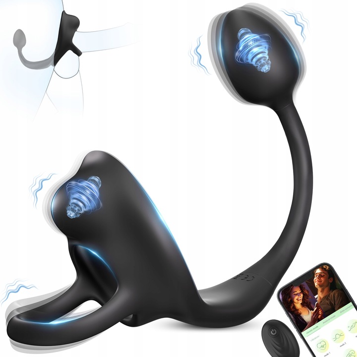 Męski masażer prostaty APP Pierścień wibrujący
