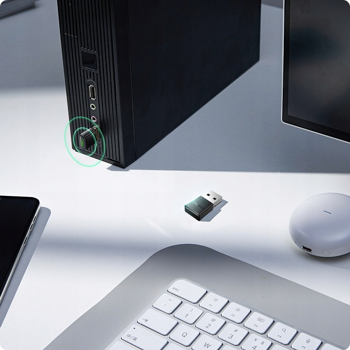 ADAPTER USB ODBIORNIK NADAJNIK BLUETOOTH 5.3 BASEUS DO KOMPUTERA 5 URZĄDZEŃ