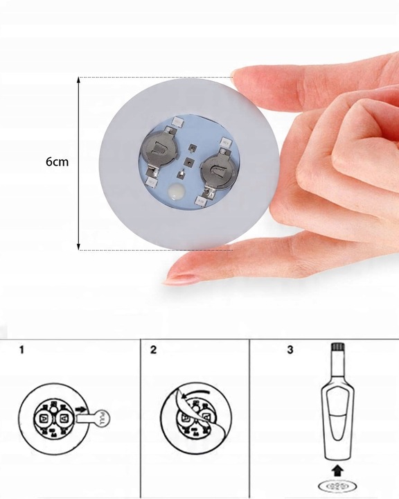 Podstawka Naklejka LED pod Butelkę Szklankę Kubek Zestaw 10 szt.