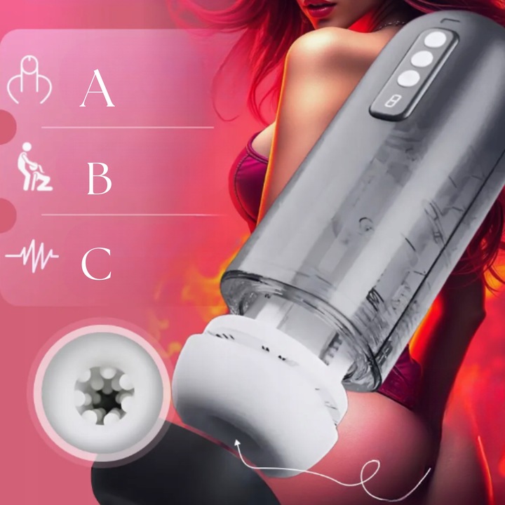 MASTURBATOR MĘSKI automatyczny USTA PUPA POCHWA ssący elektryczny 8 funkcji