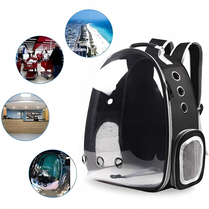 TRANSPORTER PLECAK TORBA PRZEZROCZYSTA DLA KOTA PSA ZWIERZĄT