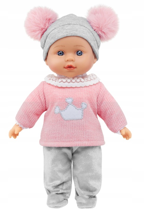 Lalka duża bobas jak żywa mówi śpiewa interaktywna uczy 2języki + butelka