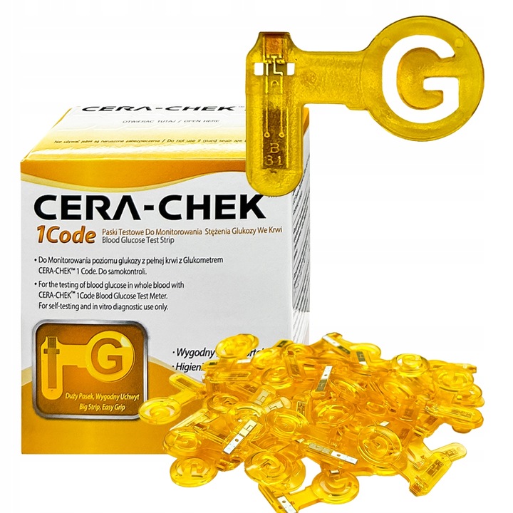 Paski do glukometru Cera-Chek 1code do oznaczania glukozy 50 sztuk