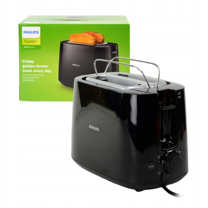 Toster PHILIPS Daily Collection HD2581/90 830W RUSZT 2 kromki 8