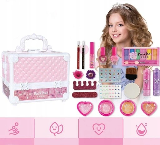 MAKEUP MAKIJAŻ DLA DZIEWCZYNKI KUFEREK KOSMETYKI