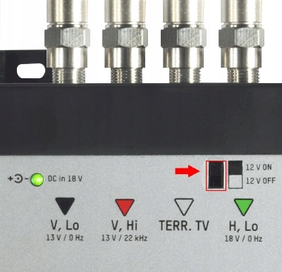 Multiswitch satelitarny DVB-T2 MRP-508 5 wejść 8 wyjść 5/8 Signal