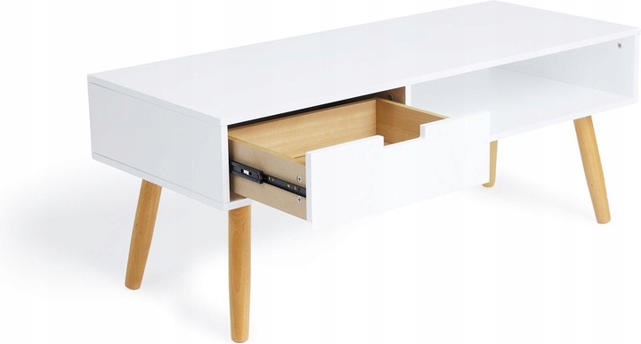 KOMODA Szafka RTV Kredens Regał na Telewizor z Szufladą BIAŁY