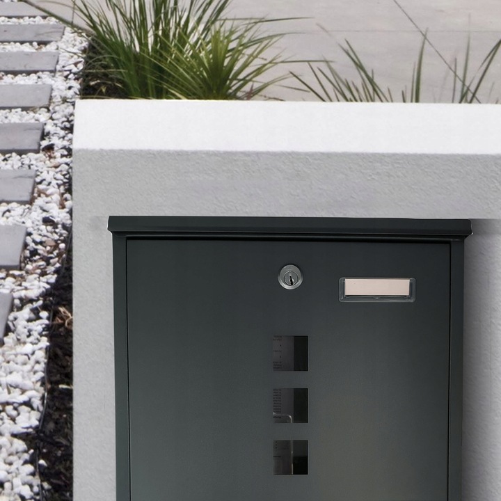 Skrzynka na Listy Gazety Pocztę Pocztowa Antracyt Duża Listowa A4 do