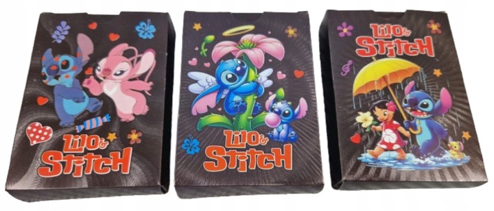 LILO I STITCH ZESTAW 4w1 ZŁOTE CZARNE SREBRNE TĘCZOWE / KOLOROWE 220 sztuk
