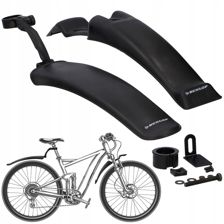 2x BŁOTNIK ROWEROWY PRZÓD + TYŁ MTB 24 - 26"