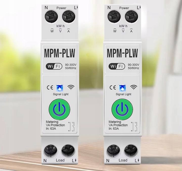 Sterownik Astronomiczny Programator Czasowy WiFi Na Szynę DIN 63A TUYA