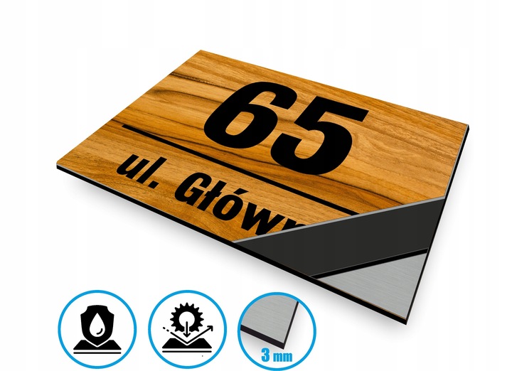 Tabliczka Tablica ADRESOWA ALUMINIOWA Numer domu