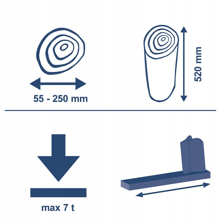 ORYGINALNA MOCNA ŁUPARKA DO DREWNA SCHEPPACH GERMANY HL760LS ZE STOJAKIEM