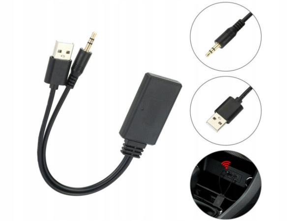 ADAPTER BLUETOOTH RADIA AUX IN MINI JACK 3,5 USB