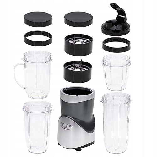 Blender Kielichowy 1200W do Smoothie, Koktajli, Mocny , Zestaw - 4