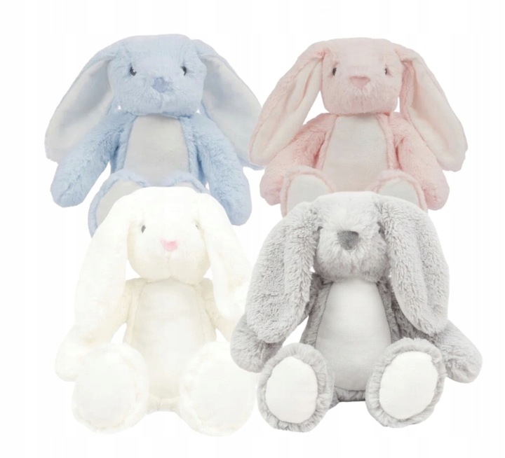 Króliczek metryczka prezent Chrzest przytulanka maskotka miś imię urodziny