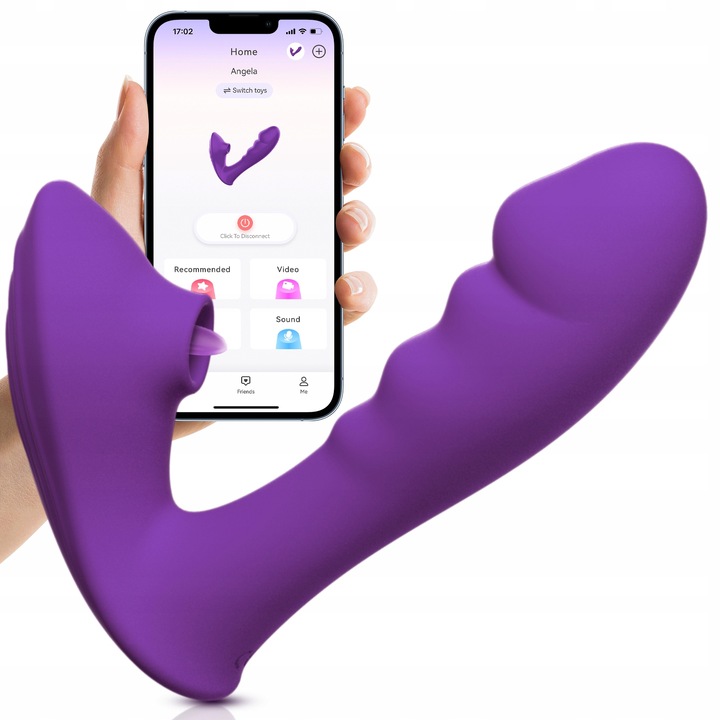 WIBRATOR POSUWISTY SSĄCY ŁECHTACZKĘ LUB ODBYT MASAŻER POWIETRZNY ORGAZM APP