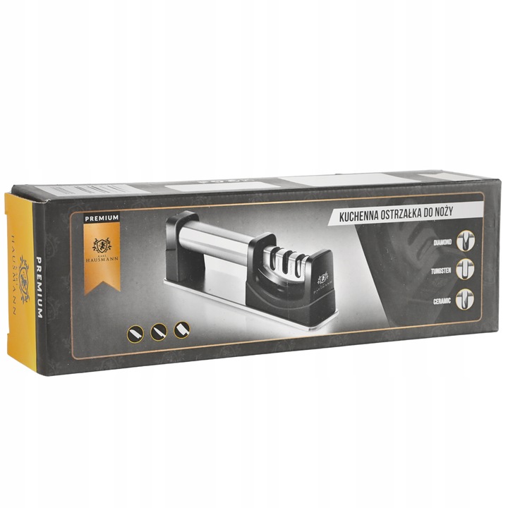 OSTRZAŁKA DO NOŻY KUCHENNYCH DIAMENTOWA OSTRZAŁKA OSEŁKA 3w1 TRÓJFAZOWA